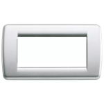 Placca Rondò 4M argento METALLO PRESSOFUSO SERIE VIMAR IDEA RONDÒ