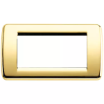 Placca Rondò 4M oro lucido METALLO PRESSOFUSO SERIE VIMAR IDEA RONDÒ