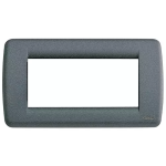 Placca Rondò 4M ardesia METALLO PRESSOFUSO SERIE VIMAR IDEA RONDÒ