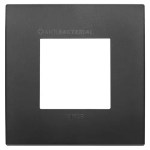 Placca Classic 2M antibatterico nero TECNOPOLIMERO SERIE VIMAR ARKÈ