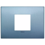 Placca Classic 2M centrali blu matt TECNOPOLIMERO SERIE VIMAR ARKÈ