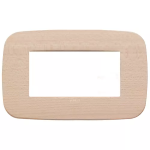 Placca Round 4M acero LEGNO SERIE VIMAR ARKÈ ROUND