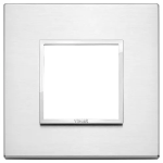 Placca 2M alluminio brillante ALLUMINIO SERIE VIMAR EIKON EVO