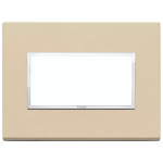 Placca 4M crema PELLE SERIE VIMAR EIKON EVO