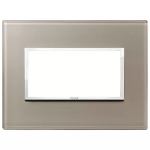 Placca 4M opale bruno CRISTALLO SERIE VIMAR EIKON EVO