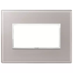 Placca 4M grigio perla CRISTALLO SERIE VIMAR EIKON EVO