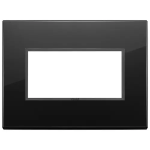 Placca 4M nero totale diamante CRISTALLO SERIE VIMAR EIKON EVO
