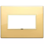 Placca 4M oro totale lucido ALLUMINIO NOBILITATO SERIE VIMAR EIKON EVO