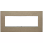 Placca 7M bronzo scuro ALLUMINIO SERIE VIMAR EIKON EVO