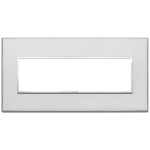 Placca 7M argento ALLUMINIO SERIE VIMAR EIKON EVO