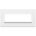 Placca 7M bianco totale ALLUMINIO SERIE VIMAR EIKON EVO