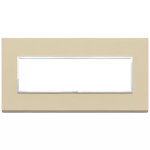 Placca 7M crema PELLE SERIE VIMAR EIKON EVO