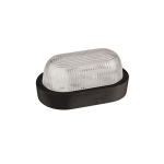 PLAFONIERA OVALE PER ESTERNO DORIS NERA - VETRO 1X E27 2002N