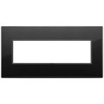 Placca 7M nero totale diamante CRISTALLO SERIE VIMAR EIKON EVO