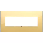 Placca 7M oro totale lucido ALLUMINIO NOBILITATO SERIE VIMAR EIKON EVO