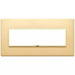 Placca 7M oro totale satinato ALLUMINIO NOBILITATO SERIE VIMAR EIKON EVO