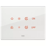 Placca 4M bianco diamante CRISTALLO SERIE VIMAR EIKON TACTIL TOUCH
