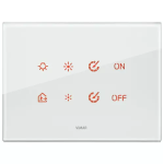 Placca 4M acqua CRISTALLO SERIE VIMAR EIKON TACTIL TOUCH