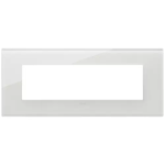 Placca 7M bianco latte CRISTALLO SERIE VIMAR EIKON EXÈ
