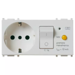 Presa 2P+T 16A P30 intb+ MAGNETOTERMICO DIFFERENZIALE C16 Silver SERIE VIMAR PLANA