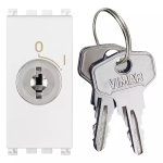 Pulsante 2P NO 16A +chiave UNIFICATA bianco SERIE VIMAR ARKÈ