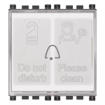 Pulsante + 2 spie hotel 230V ANTIBATTERICO GRIGIO SERIE VIMAR ARKÈ