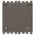 Presa SICURY 2P+T 16A DE + COPERCHIO Metal SERIE VIMAR ARKÈ