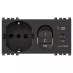 Presa 2P+T 16A P30 intb+MTDiff C16 grigio INTERBLOCCATA MAGNETOTERMICO DIFFERENZIALE SERIE VIMAR ARKÈ