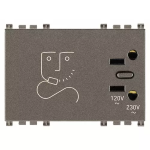 Presa per rasoio 230V Metal SERIE VIMAR ARKÈ