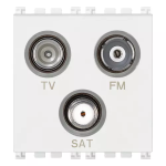 Presa TV-FM-SAT diretta 3 uscite bianco SERIE VIMAR ARKÈ