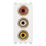 Presa con 3 connettori RCA bianco SERIE VIMAR ARKÈ