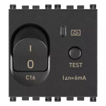 Interruttore MT Diff.1P+N C16 6mA grigio MAGNETOTERMICO DIFFERENZIALE SERIE VIMAR ARKÈ