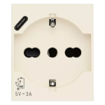 Presa 2P+T 16A universale + USB C canapa SERIE VIMAR LINEA
