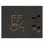 Presa per rasoio 230V nero SERIE VIMAR LINEA