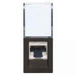 Presa RJ45 Netsafe Cat6A FTP nero SERIE VIMAR LINEA
