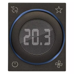 Termostato rotella domotico 2M nero SERIE VIMAR LINEA