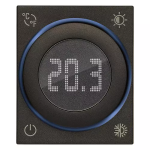 Termostato rotella IoT 2M nero SERIE VIMAR LINEA