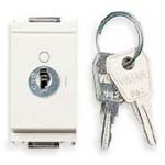 Pulsante 2P NO 16A + chiave bianco SERIE VIMAR IDEA