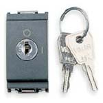 Pulsante 2P NO 16A + chiave grigio SERIE VIMAR IDEA