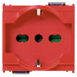 Presa 2P+T 16A universale rosso SCHUKO SERIE VIMAR IDEA