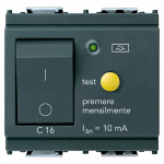 Interruttore MTDiff.1P+N C16 10mA grigio MAGNETOTERMICO DIFFERENZIALE SERIE VIMAR LINEA