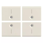 Quattro mezzi tasti 1M simbolo I bianco SERIE VIMAR LINEA