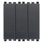 Tre interruttori 1P 20AX grigio SERIE VIMAR EIKON