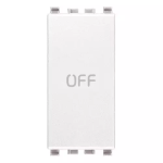 Pulsante 1P NO+NC 10A simbolo OFF bianco SERIE VIMAR EIKON
