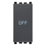 Pulsante 1P NO+NC 10A simbolo OFF grigio SERIE VIMAR EIKON