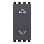 Pulsante commutatore 2P 10A grigio SERIE VIMAR EIKON