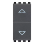 Due pulsanti interblocc.NO+NO 10A grigio SERIE VIMAR EIKON