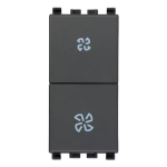 Commutatore 2P 10AX fan-coil grigio SERIE VIMAR EIKON
