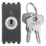 Interr. 2P 16AX +chiave unif. grigio SERIE VIMAR EIKON