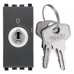 Interruttore 2P 16AX + chiave grigio SERIE VIMAR EIKON